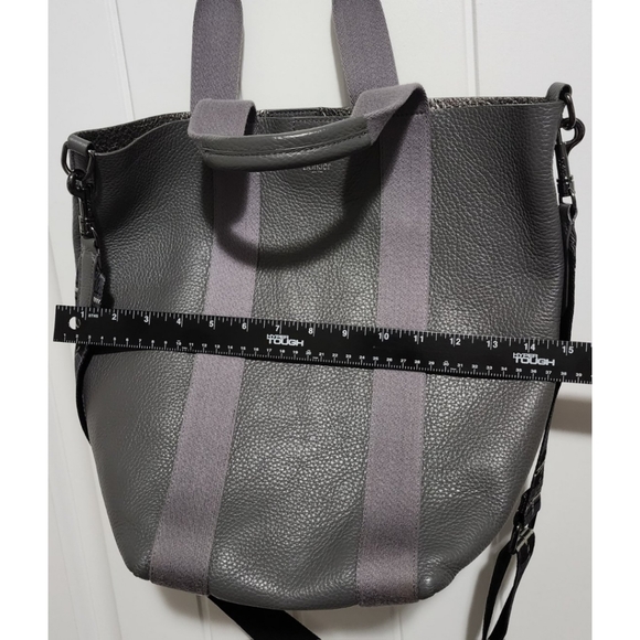 Botkier New York gray pebble leather purse bag camera strap large tote crossbody - Picture 8 of 8